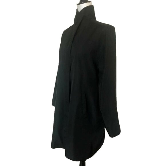 Vintage FENDI Womens Button Up Coat Size Large Black Lined Jacket Made in Italy - Picture 6 of 10